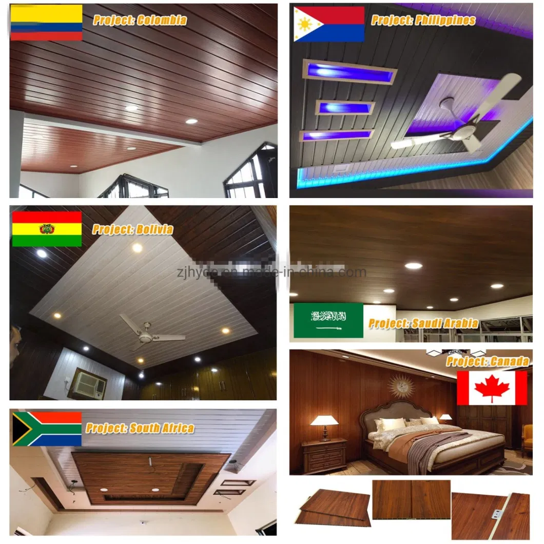 China Supplier 3D False Suspended Fireproof Waterproof Cladding Profile Width 25/30 PVC Laminated Decorative PVC Wall Ceiling Panel Tile Sheet Board