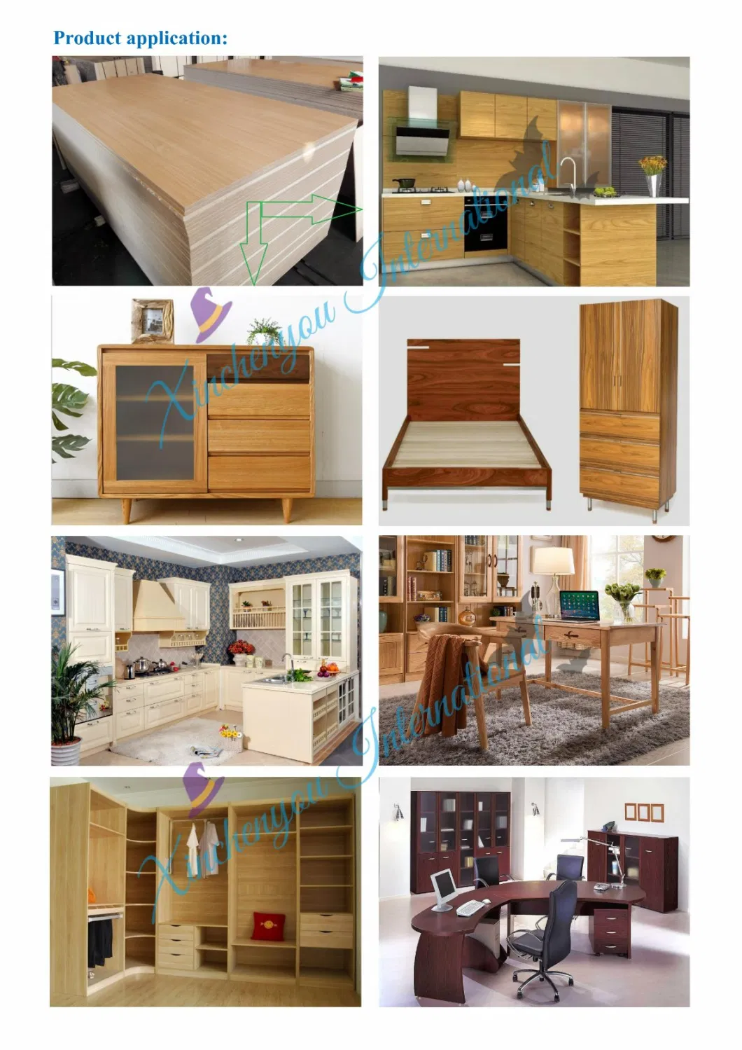 Rich Walnut Color Closet Furniture 12/15/16/17/18/25mm Laminated Melamine MDF Board