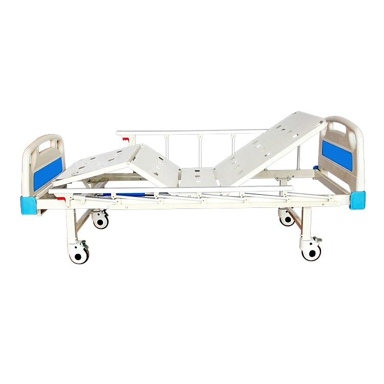Hospital Furniture Two Function Two Cranks Adjustable Manual Hospital Bed with ABS Panels