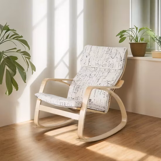 Modren Style Comfort Bend Wood Rocking Chair